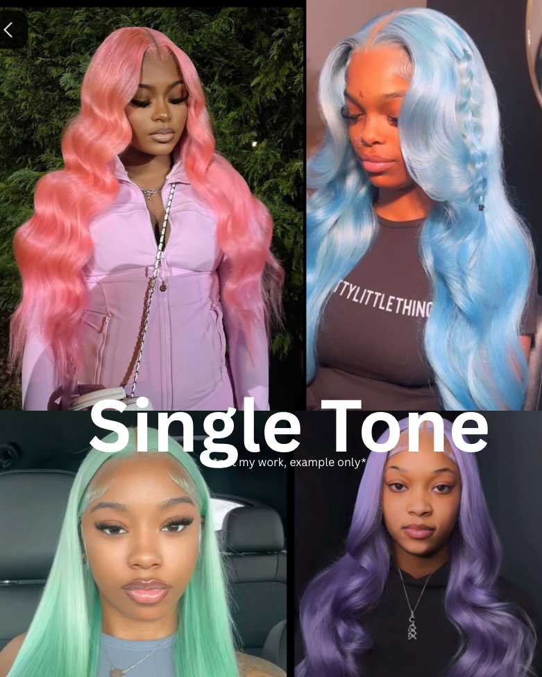 Single Tone Custom Colored Order